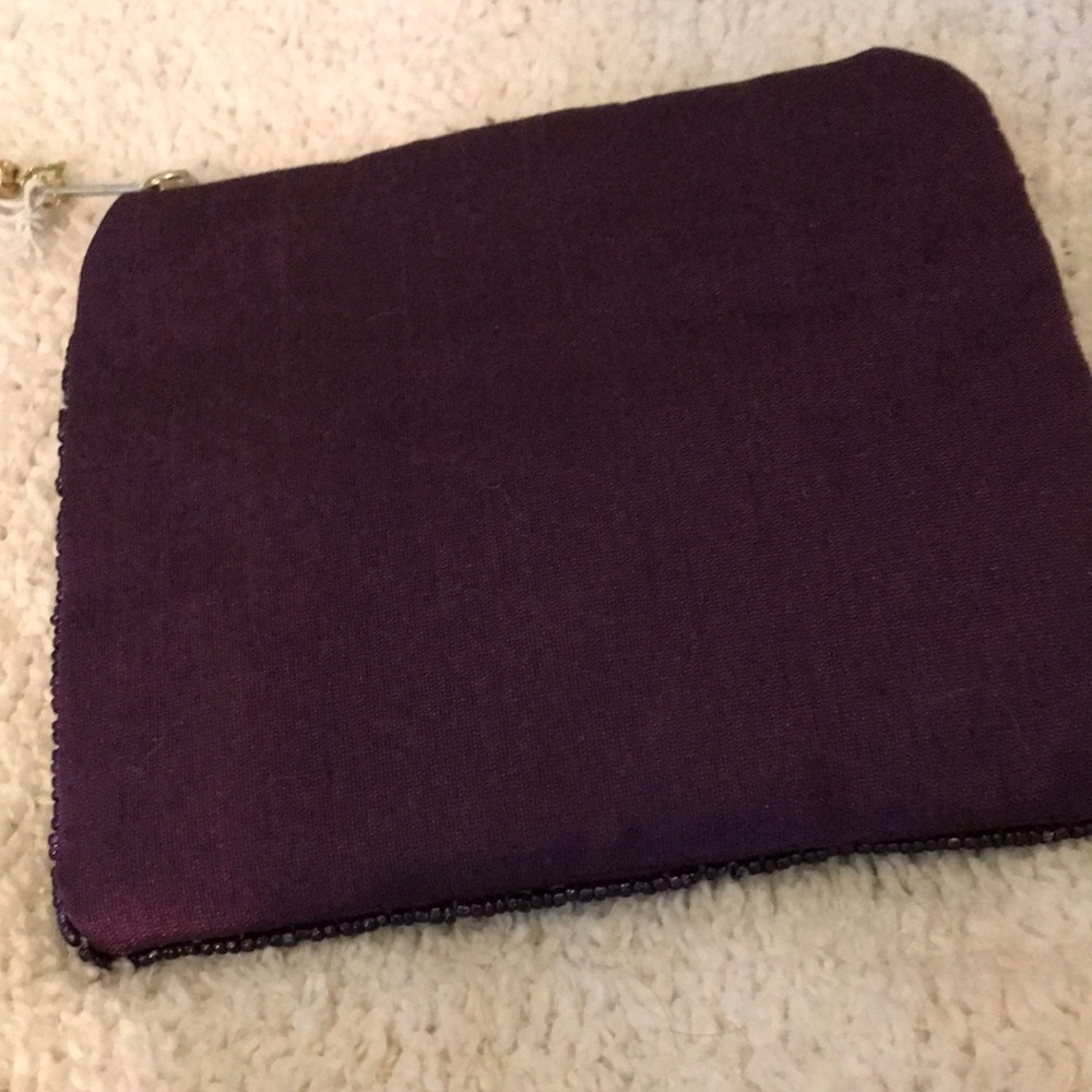 NWT Pier 1 Beaded Dark Purple Zodiac Coin Pouch - Picture 4 of 6